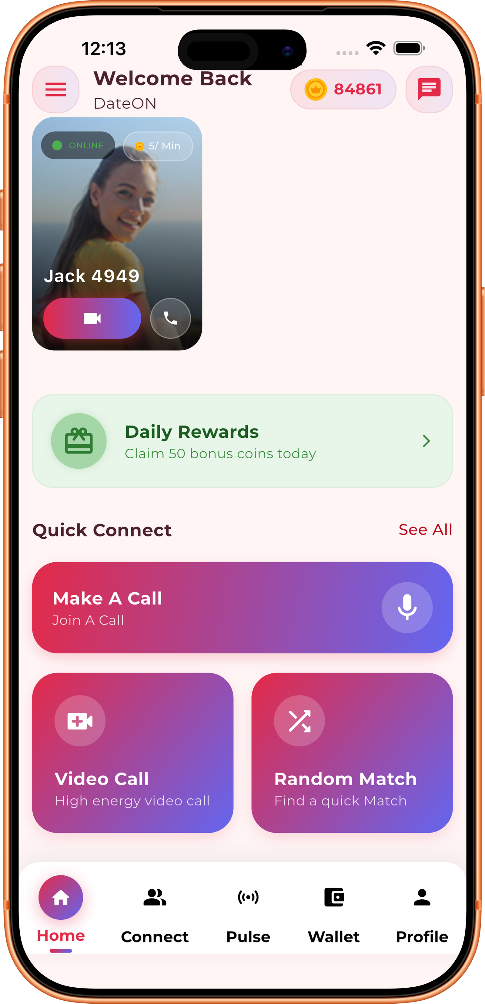 MeetSap Home Screen